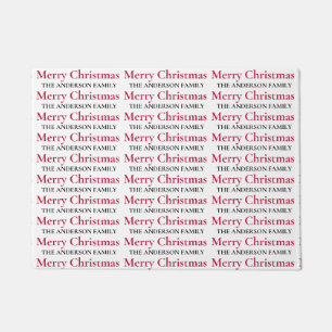 Paillasson Joyeux Noël personnalisé Nom de famille