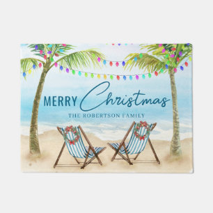 Paillasson Joyeux Noël Plages Tropicales Palmiers