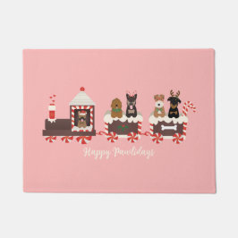 Paillasson Joyeux Pawlidays Chien Noël Train de vacances