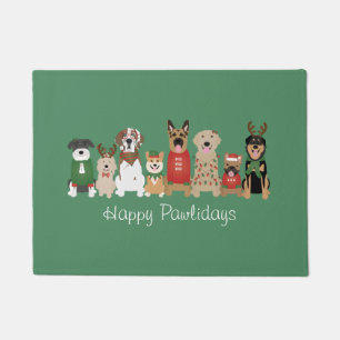 Paillasson Joyeux Pawlidays Chiens Red Green