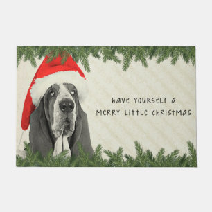 Paillasson Joyeux petit Noël de Basset Hound