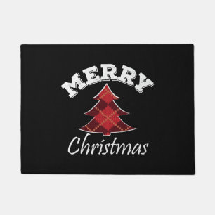 Paillasson Joyeux sapin plaid de Noël