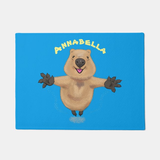 Paillasson Joyeux sauter quokka dessin animé (Devant)