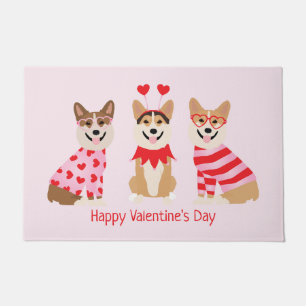 Paillasson Joyeux Valentines Day Pembroke Welsh Corgi Chiens