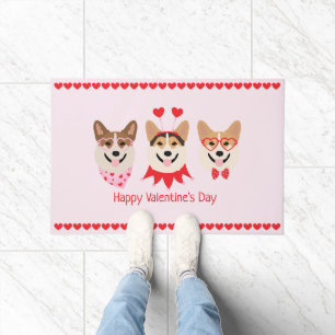 Paillasson Joyeux Valentines Day Pembroke Welsh Corgi Chiens