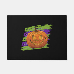 Paillasson Joyeux visage de Citrouille d'Halloween féminin