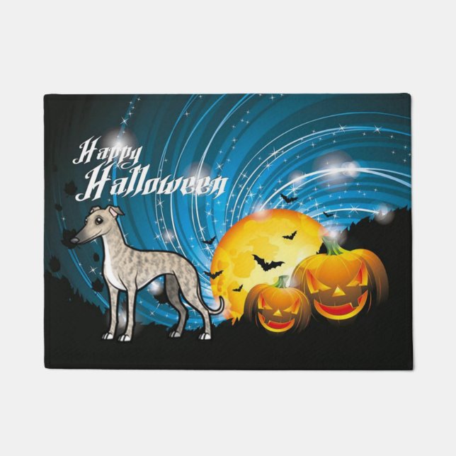 Paillasson Joyeux Whippet Halloween (Devant)
