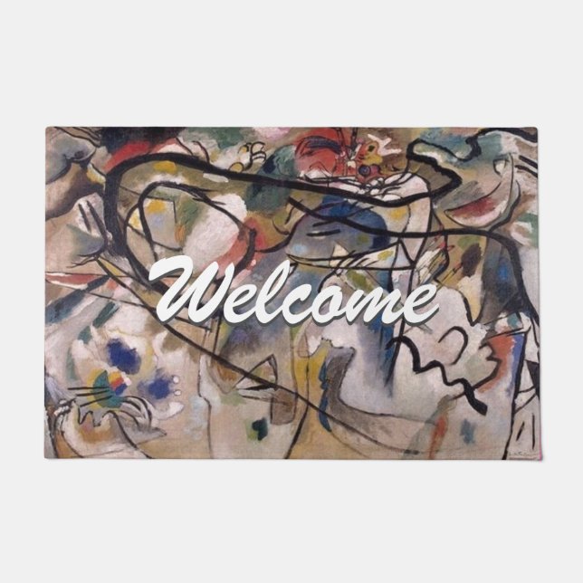 Paillasson Kandinsky Abstrait Art Moderne Accueil Professionn (Devant)