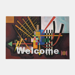 Paillasson Kandinsky Abstrait Peinture Artisanale Bienvenue