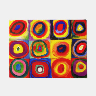 Paillasson Kandinsky Farbstudie Cercles Carré Quadrate Art