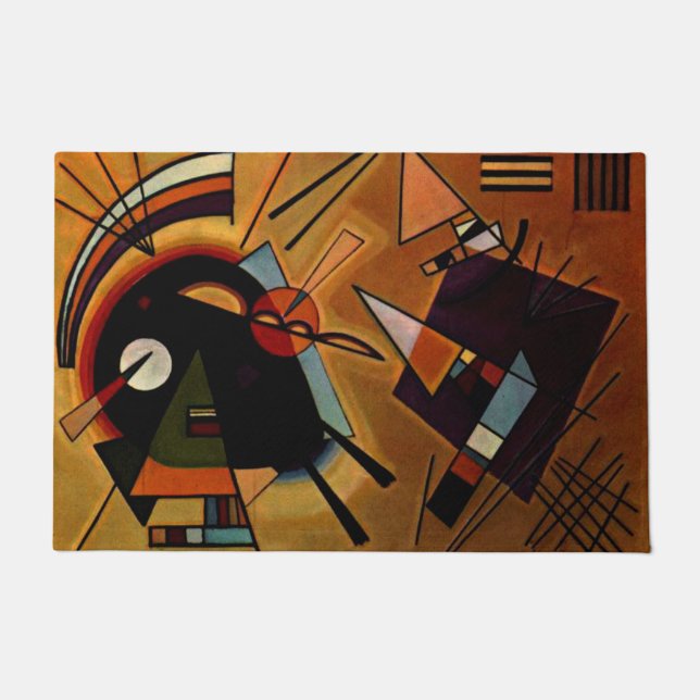 Paillasson Kandinsky - Noir et Violet, (Devant)