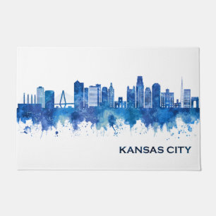 Paillasson Kansas City Missouri Skyline Blue
