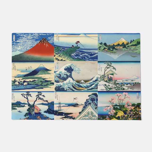 Paillasson Katsushika Hokusai - 36 Vues de la sélection du Mo (Devant)