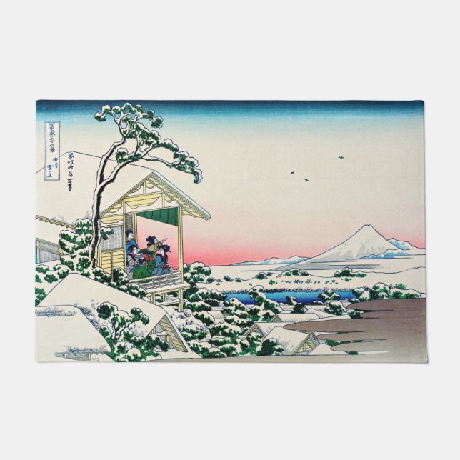 Paillasson Katsushika Hokusai - Maison de thé à Koishikawa (Devant)