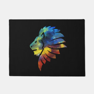 Paillasson King of the jungle watercolor name monogram