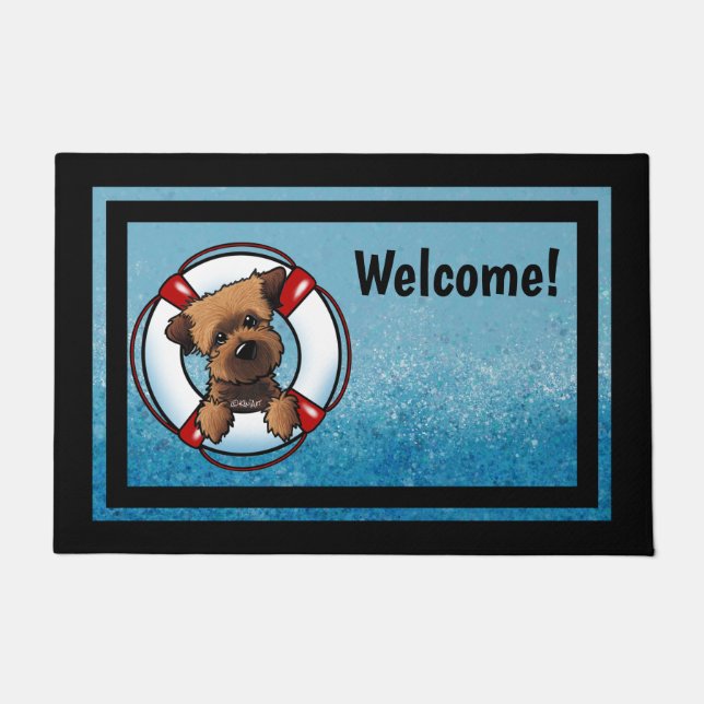 Paillasson KiniArt Bordure Terrier Secourt Porte (Devant)
