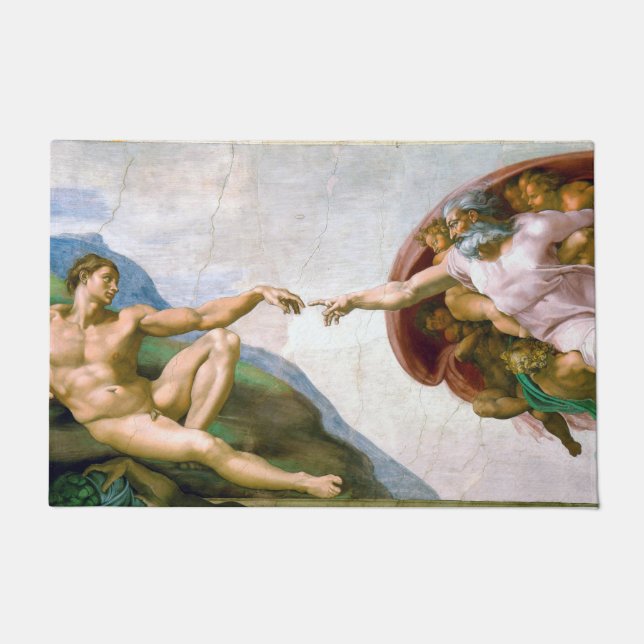 Paillasson La Création d'Adam, Michel-Ange, 1508-1512 (Devant)