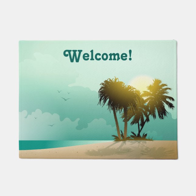 Paillasson La Floride. - Illustration personnalisable (Devant)