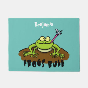 Paillasson La grenouille règle drôle dessin de grenouille ver