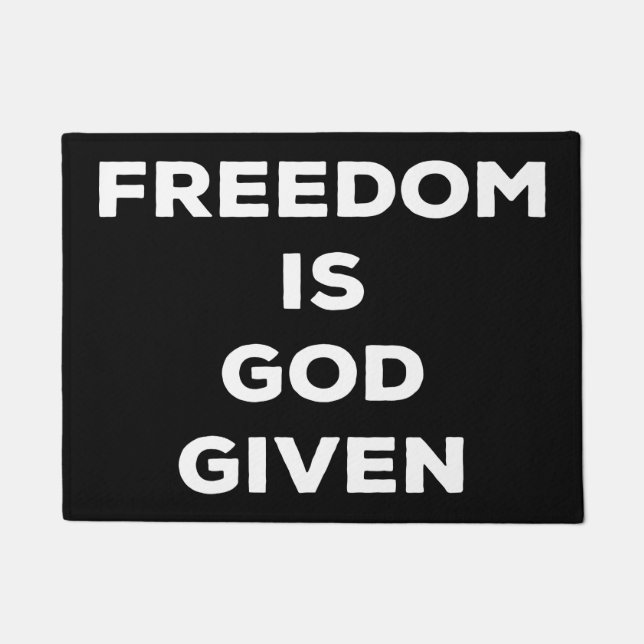 Paillasson La liberté est donnée par Dieu (Devant)