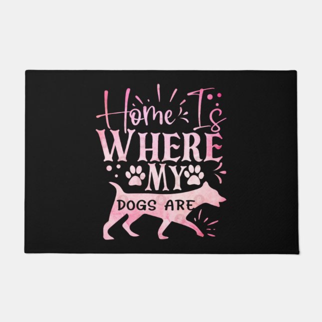 PAILLASSON LA MAISON EST OÙ MES CHIENS SONT (Devant)