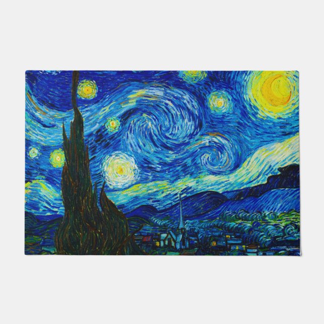 Paillasson La nuit étoilée par Vincent Van Gogh  (Devant)