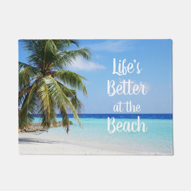 Paillasson La vie est meilleure à la plage (Devant)