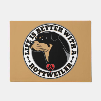 Paillasson La Vie Est Meilleure Avec Un Rottweiler