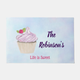 Paillasson La vie est sucrée rose Cupcake Custom