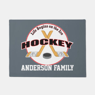Paillasson La vie sur le nom de famille de bâtons de hockey