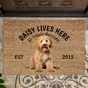 Paillasson Labradoodle mat Amoureux des chiens personnalisé