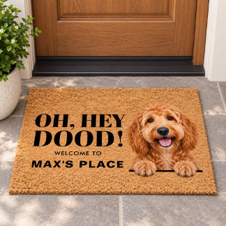 Paillasson Labradoodle Personnalisé Oh Hé Dood Bienvenue