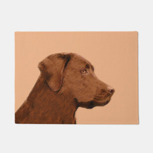 Paillasson Labrador Retriever (Chocolat) Peinture - Chien Art