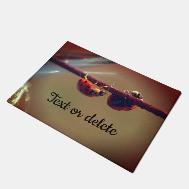 Paillasson Ladybugs Équilibrer gros plan Personnalisé (Incliné)