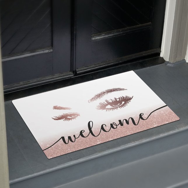 Paillasson Lashes Bros maquillage Artiste Rose Gold Salon Bie (Créateur téléchargé)