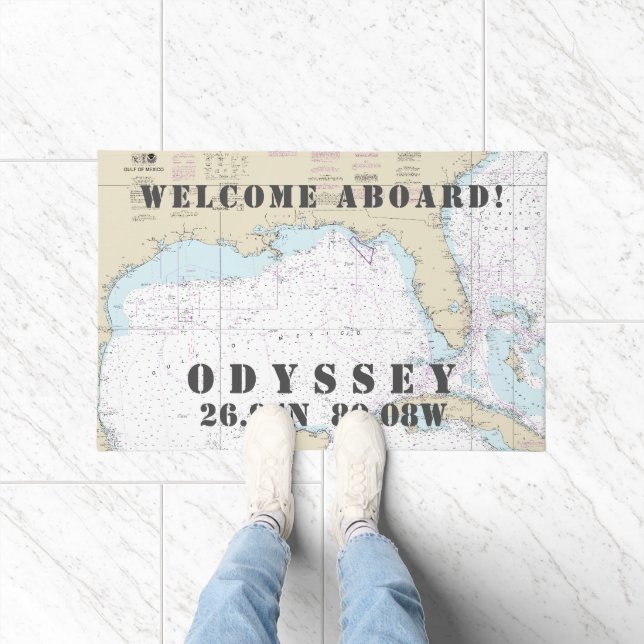 Paillasson Latitude de navigation Longitude 🌊 ⚓ Floride Naut (Intérieur)