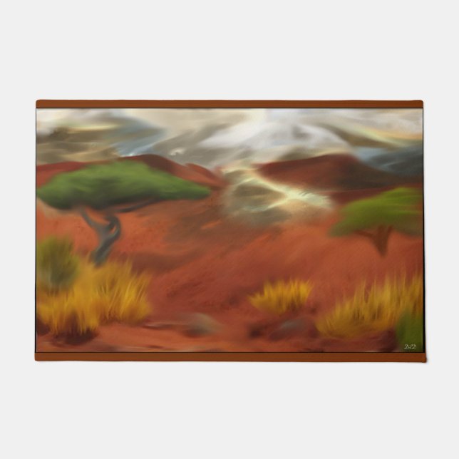 Paillasson L'Aube Extérieure Australienne L'Art Abstrait (Devant)
