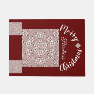 Paillasson LavishlyOn Stellar En vichy Red White Christmas Ch