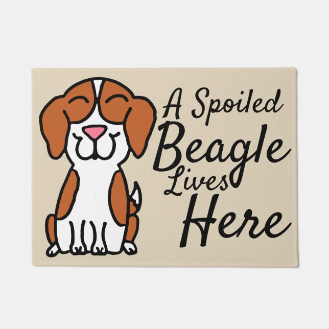 Paillasson Le Beagle Gâché vit ici (Devant)