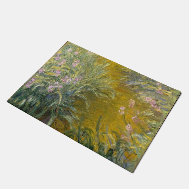 Paillasson Le chemin à travers les Irises - Claude Monet (Incliné)