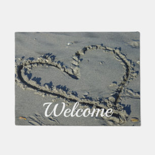 Paillasson Le Coeur Dans Le Matelas De Bienvenue De Sable