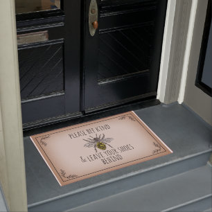 Paillasson Le genre d'abeilles laisse les chaussures derrièr