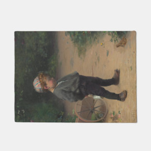 Paillasson Le jeune biologiste avec une grenouille (par Paul