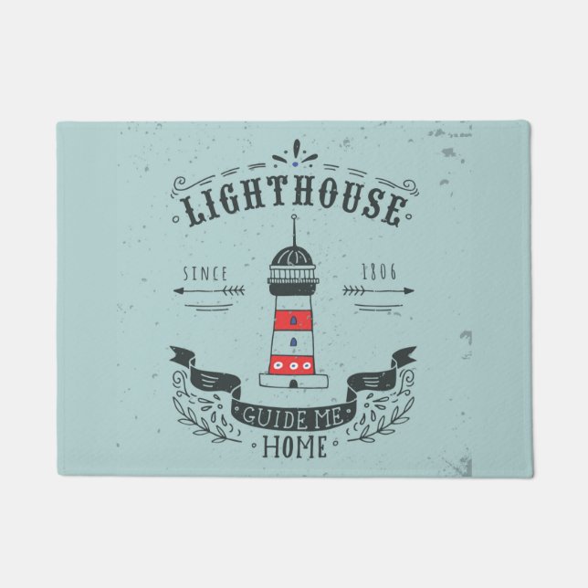 Paillasson Le phare me guident l'affiche à la maison (Devant)