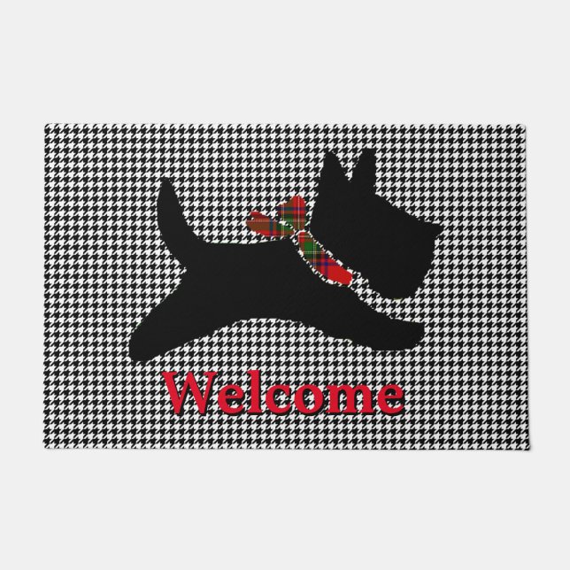 Paillasson Le pied-de-poule de Terrier d'écossais (Devant)