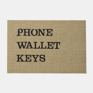 Paillasson Le PORTEFEUILLE de TÉLÉPHONE VERROUILLE le noir