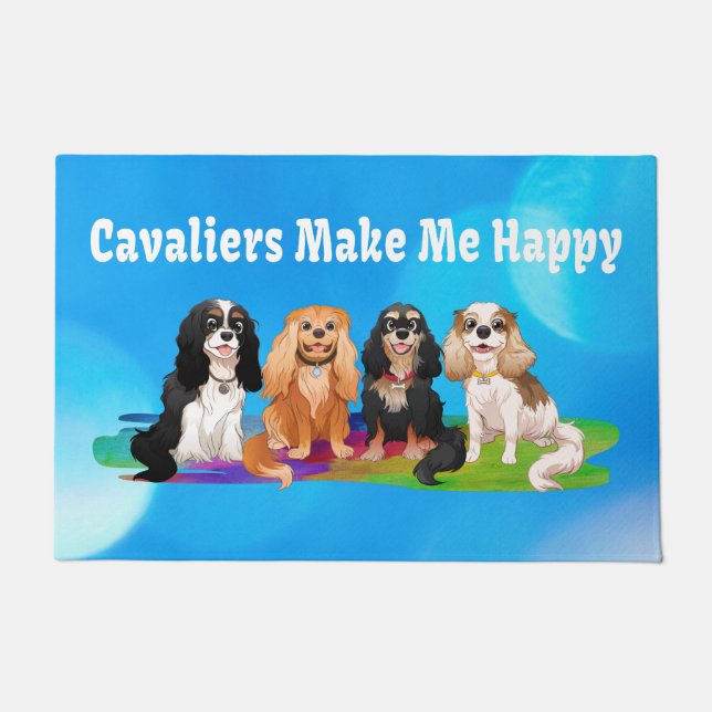 Paillasson Le Roi Cavalier Charles Spaniels Me Rend Bain Heur (Devant)