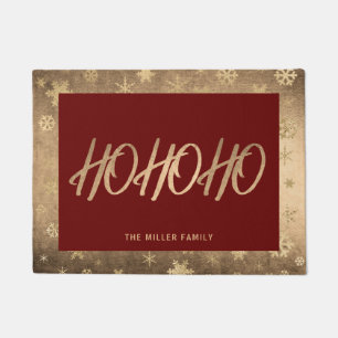 Paillasson L'élégance moderne Gold & Red Ho Ho Christmas