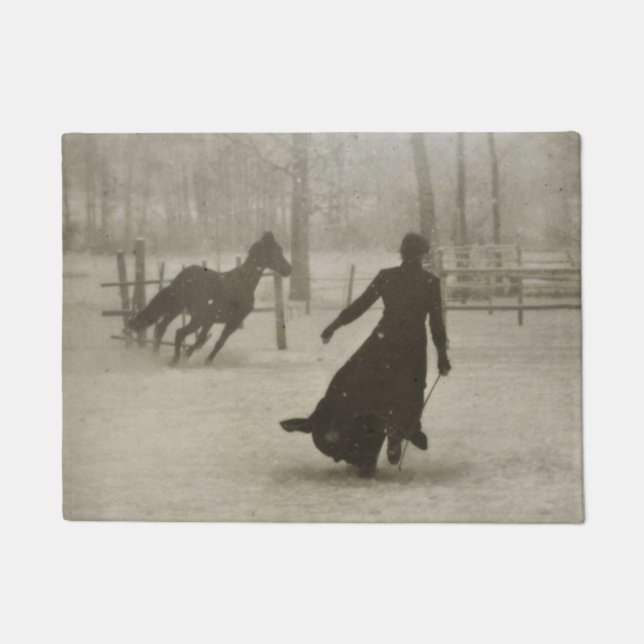 Paillasson L'Entraîneur De Cheval Par Felix Thiollier 1899 (Devant)