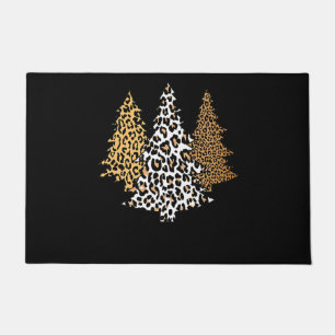 Paillasson léopard de noël arbres guépard cadeau poster de